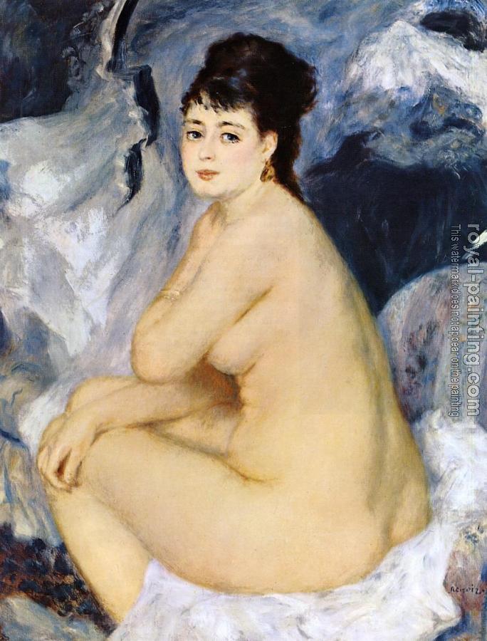 Pierre Auguste Renoir : Nude Seated on a Sofa